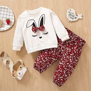 Conjunto Niña “Conejita Floral Cute” 🐰🌸 (Polera + Pantalón)